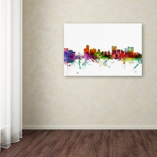 'Winnipeg, Canada Skyline' Canvas Art by Michael Tompsett