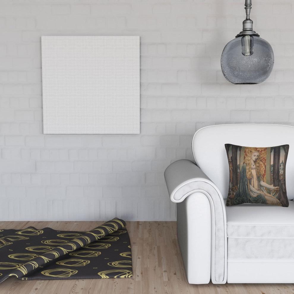 Lady 1 Decorative Couch Pillow Cover