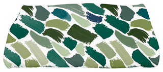 Tufted,Geometric Print Bath Towel,Green, 28 x 58"