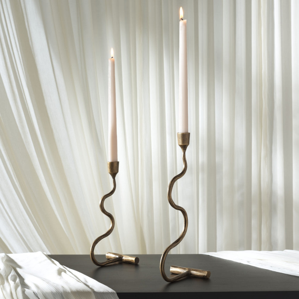 Safavieh Zobi Candlestick, Set of 2, Gold