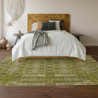 Premium Machine Washable Mayfield AMF580 Olive 3' x 5' Rug