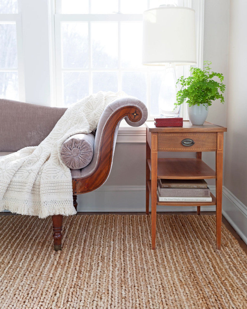 Dash & Albert Jute Handwoven Bleached Oak Rug, Natural, 5' x 8'