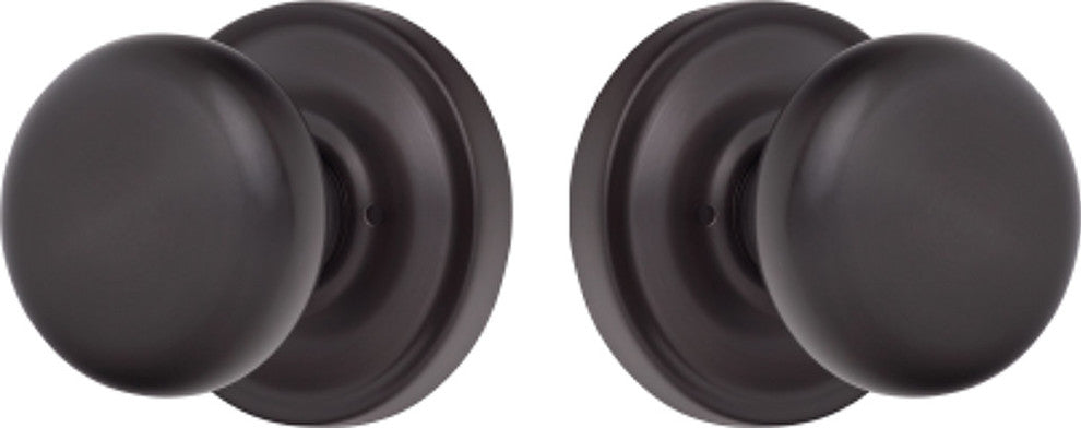Rockwell Premium Solid Brass Sandhill Knob Privacy Set, Antique Black