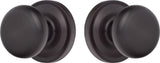 Rockwell Premium Solid Brass Sandhill Knob Privacy Set, Antique Black