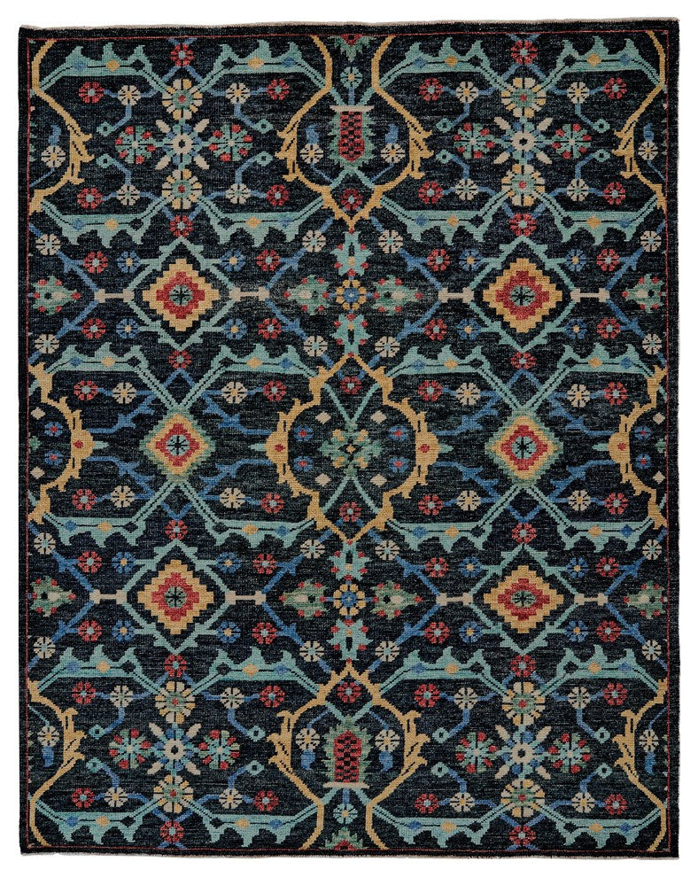 Weave & Wander Bashyr Rug, Blue, 9'6"x13'6"