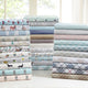 True North by Sleep Philosophy Cozy Flannel Printed Sheet Set, Blue Geo