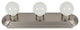3 Lamp Vanity Globe Fixture Brushed Nickel