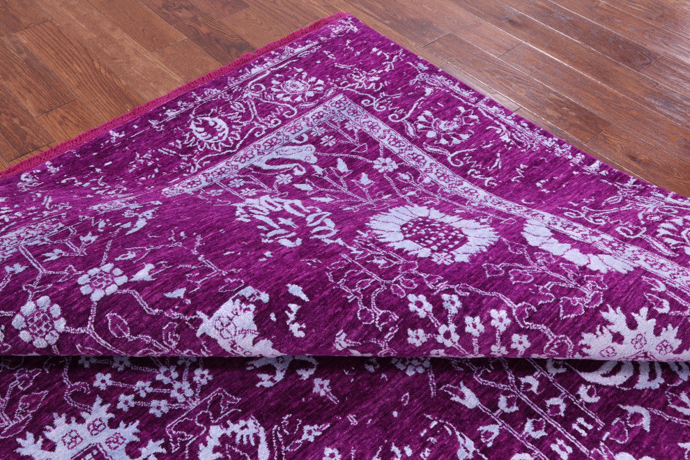 8' 0" X 10' 3" Handmade Persian Wool & Silk Rug - Q15762
