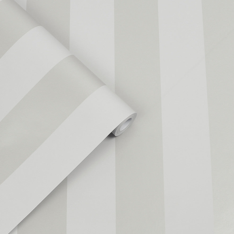Laura Ashley Lille Pearlescent Stripe Wallpaper, Silver