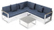 LeisureMod CSLW-80BU Chelsea Sectional Adjustable Headrest&Coffee Table Cushions