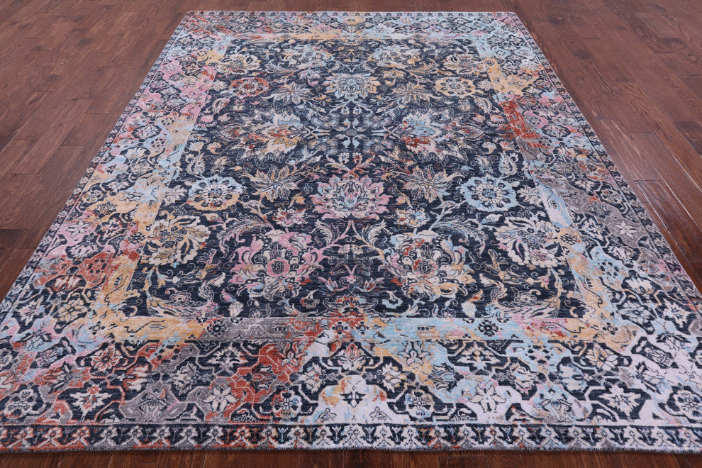 Wool & Silk Persian Hand Knotted Rug 7' 11" X 9' 9" - Q15554