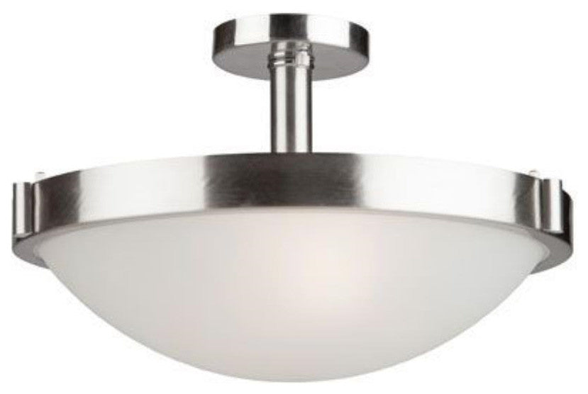 Boise 3-Light Brushed Nickel Semi Flush