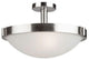 Boise 3-Light Brushed Nickel Semi Flush