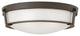 Hinkley Hathaway Foyer Large Flush Mount, Olde Bronze With Etched White Glass