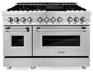 ZLINE 48" Dual Fuel Range, Stainless With Reversible Griddle RA-GR-48