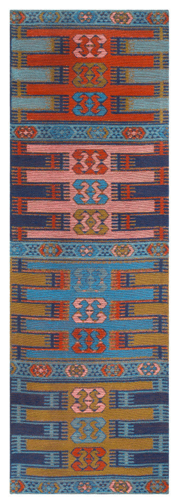 Surya Sajal SAJ-1063 8'x10' Rug, Sky Blue/Lime/Blue/Bright Pink/Bright Orange