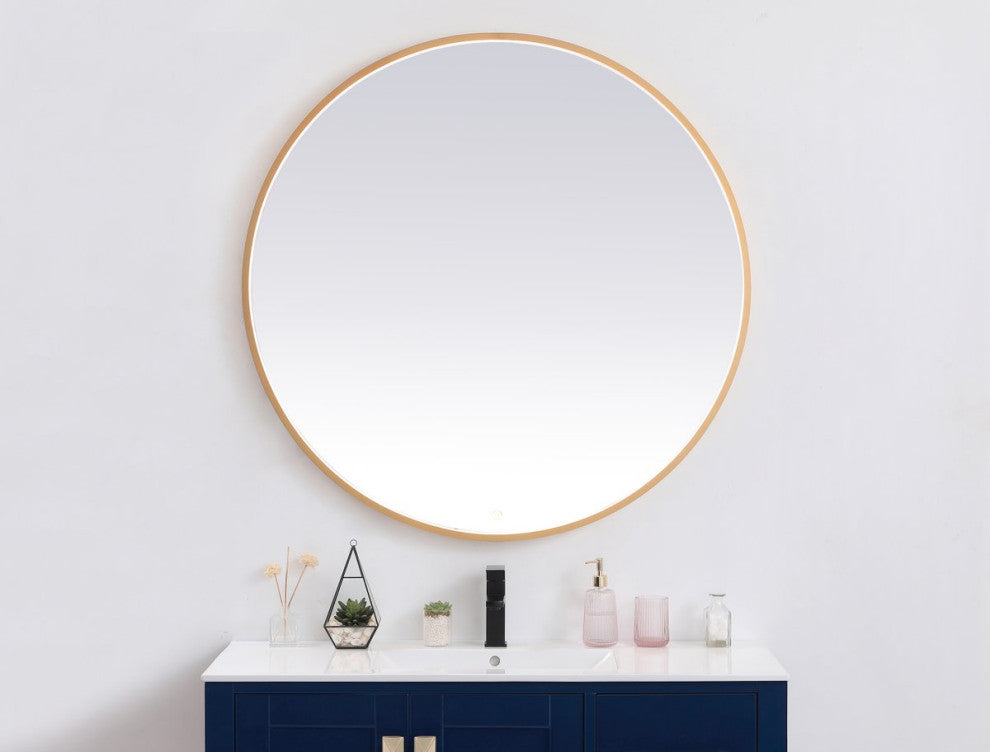 Modern Brass Led Mirror