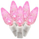 Vickerman X6W8510 Pink Led Light On White Wire, Christmas Light Strand