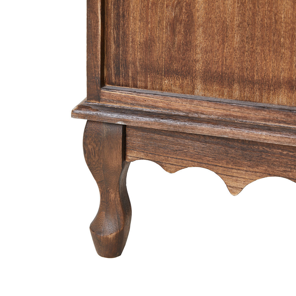 32" Tall 3-Drawer Nightstand Set of 2, Walnut