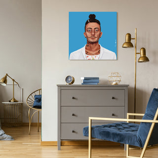 "Hip Salvador Dali" Frameless Reverse Printed Tempered Art Glass Wall Art