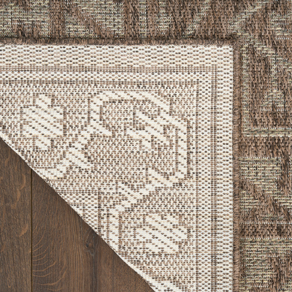 Nourison Tulum 2'2" x 10' Brown Outdoor Rug
