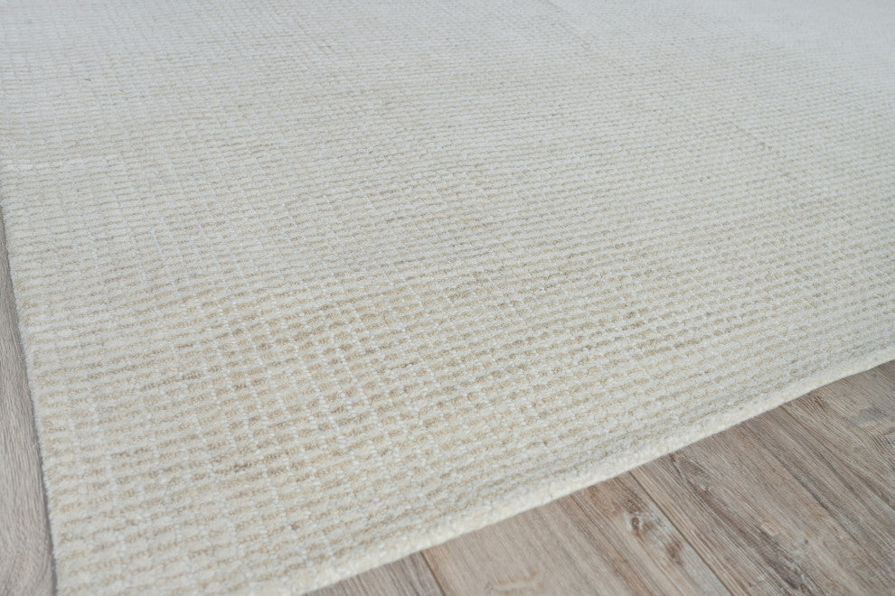 Key West Handmade Hand-Tufted Wool Light Beige Area Rug, 9'x12'