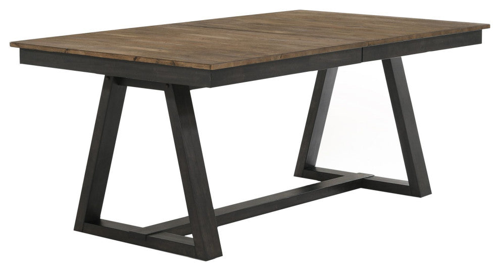 Harper Trestle Table, Brushed Brown and Pecan