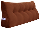 WOWMAX Wedge Pillow, Headboard Cushion Backrest Coffee, 59x20x8