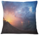 Summer Night with Blue Sky Skyline Photography Throw Pillow, 18"x18"