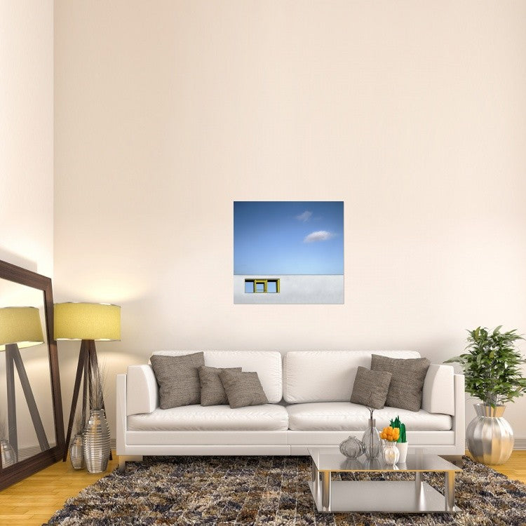 "Yellow Window" Stretched Canvas Giclee by Gilbert Claes, 36x33"
