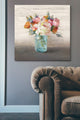 "French Cottage Bouquet II Mothers" by Danhui Nai Giclee Canvas Art, 37"x37"