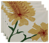 Polyester Placement, Floral, Set of 4