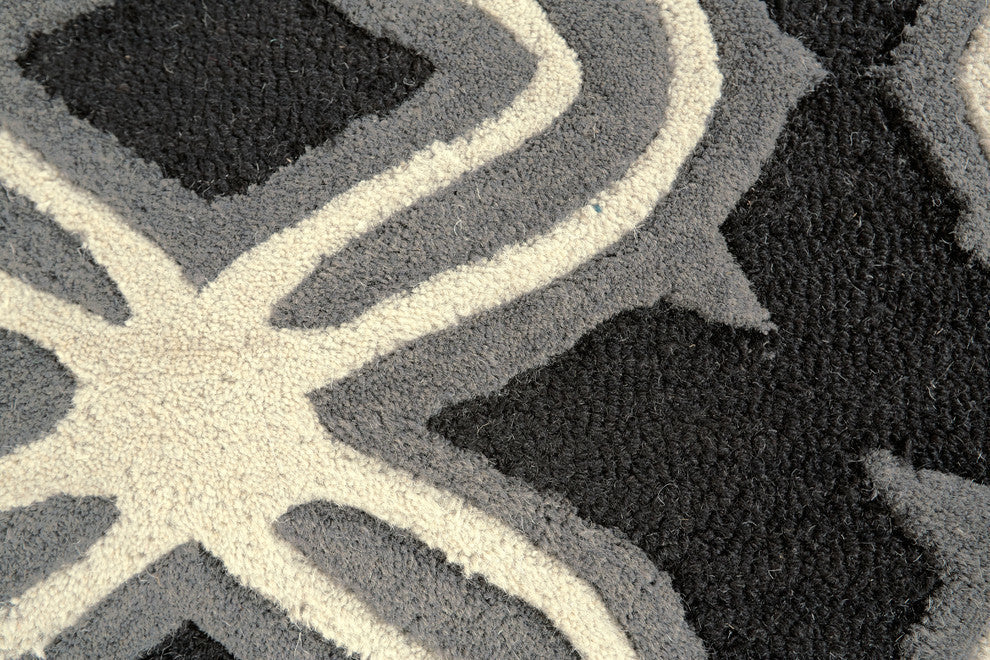 Weave & Wander Briona Rug, Black, 5'x8'
