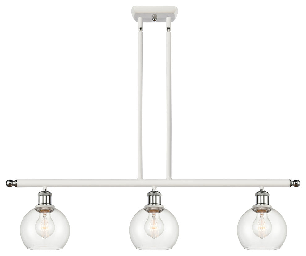 Innovations 516-3I-WPC-G122-6-LED 3 Light Island Light, White, Polished Chrome
