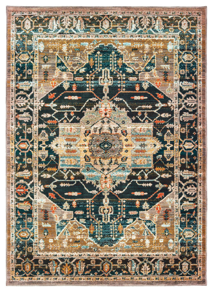 Oriental Weavers Sedona Blue/ Gold Oriental Indoor Area Rug 7'10"X10'10"