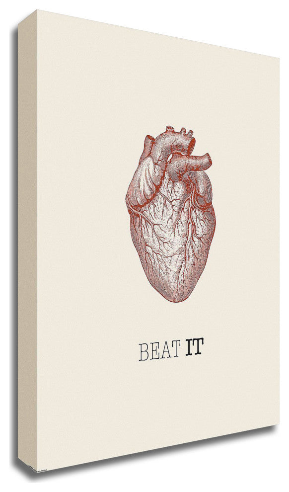 "Beat It" by GraphINC, Print on Canvas, 14"x18"