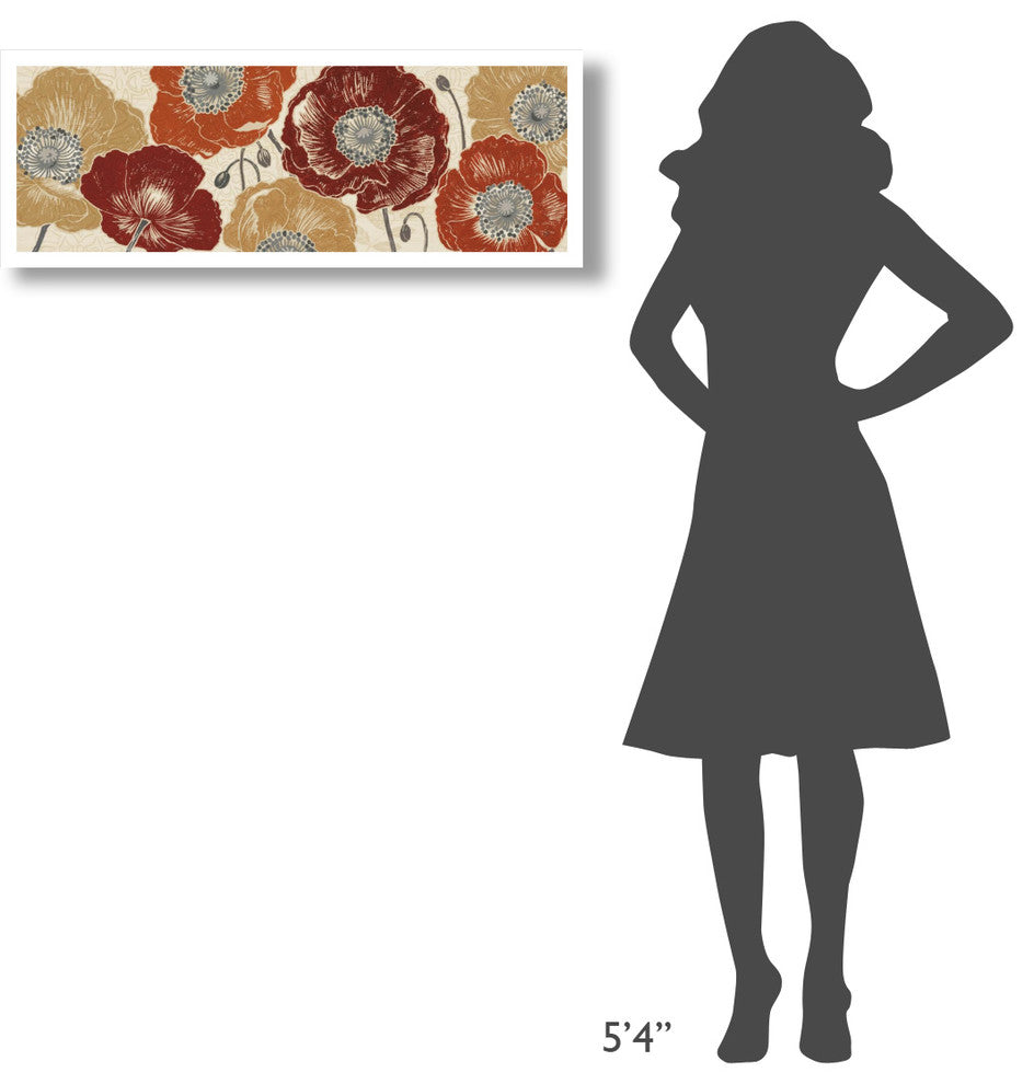 "A Poppys Touch IV" Digital Paper Print by Daphne Brissonnet, 38"x14"