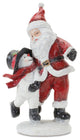 Skating Santa and Snowman Figurine, 2-Piece Set