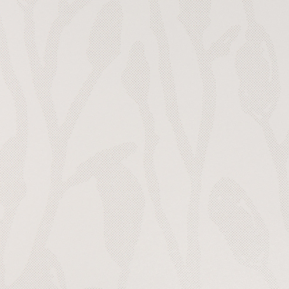 Budding Dots Wallpaper, White