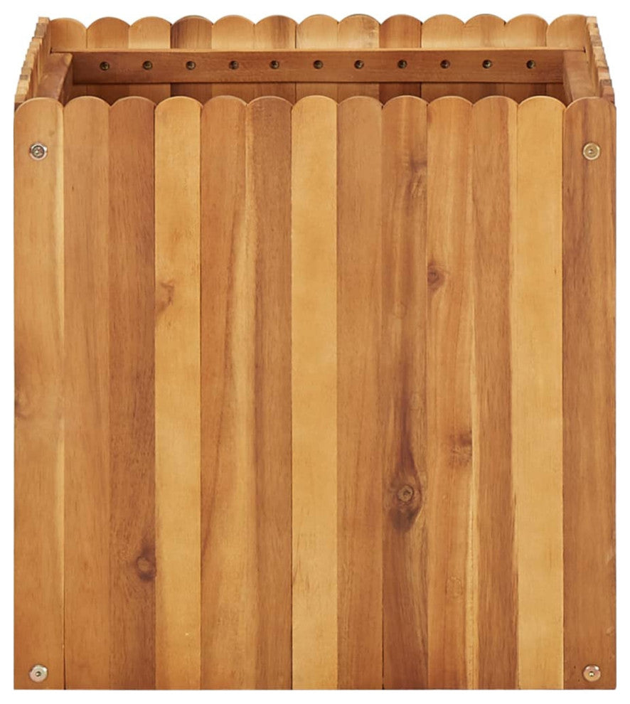 vidaXL Garden Raised Bed 19.6"x19.6"x19.6" Solid Acacia Wood