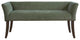 Madison Park Flared Low Arm Low Back Accent Bench Chair, Green