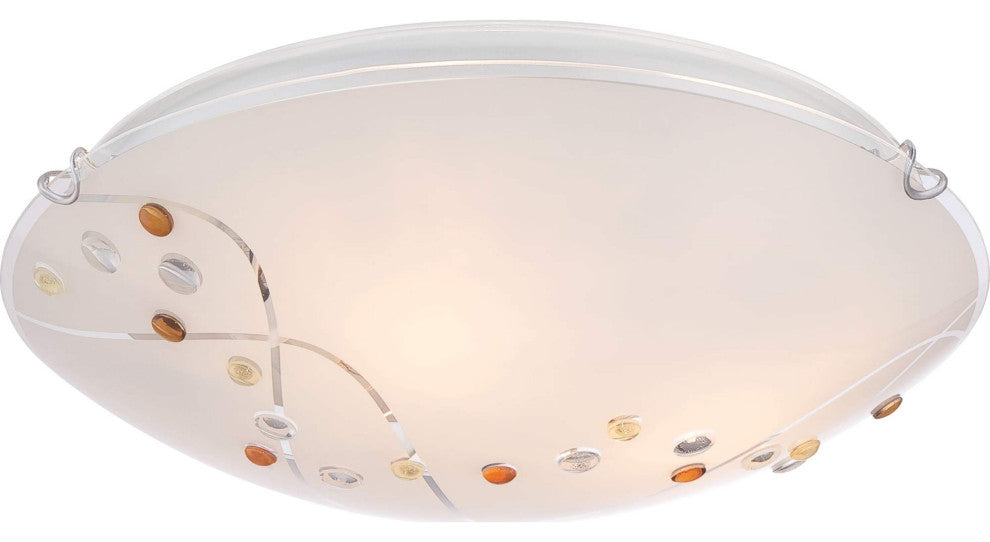 Quoizel PCSL1616 Stellar 3 Light 16"W Flush Mount Ceiling Fixture - Polished