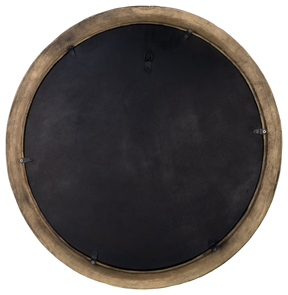 Metal, 29", Hurricane Pttrn Mirror, Bronze