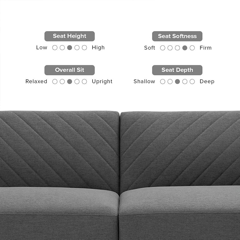 Mopio Chloe Futon Sofa Bed, Convertible Sleeper Sofa Light Gray, Dark Gray