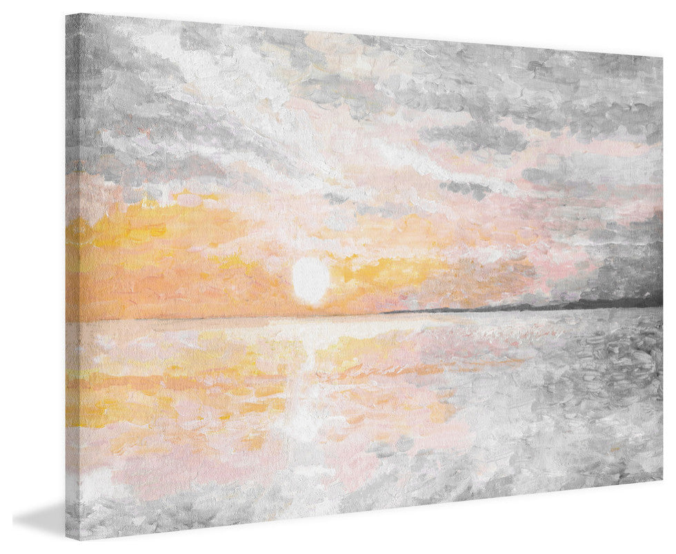"Dusky Sunset" Painting Print on Wrapped Canvas, 12"x8"