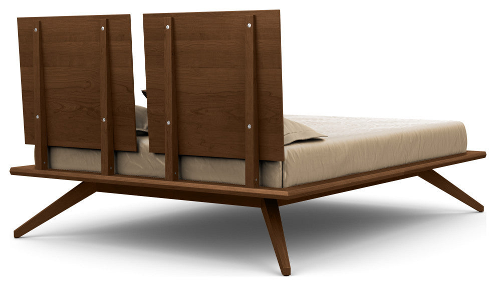 Copeland Astrid Bed With 2 Headboard Panels, Saddle Cherry, King
