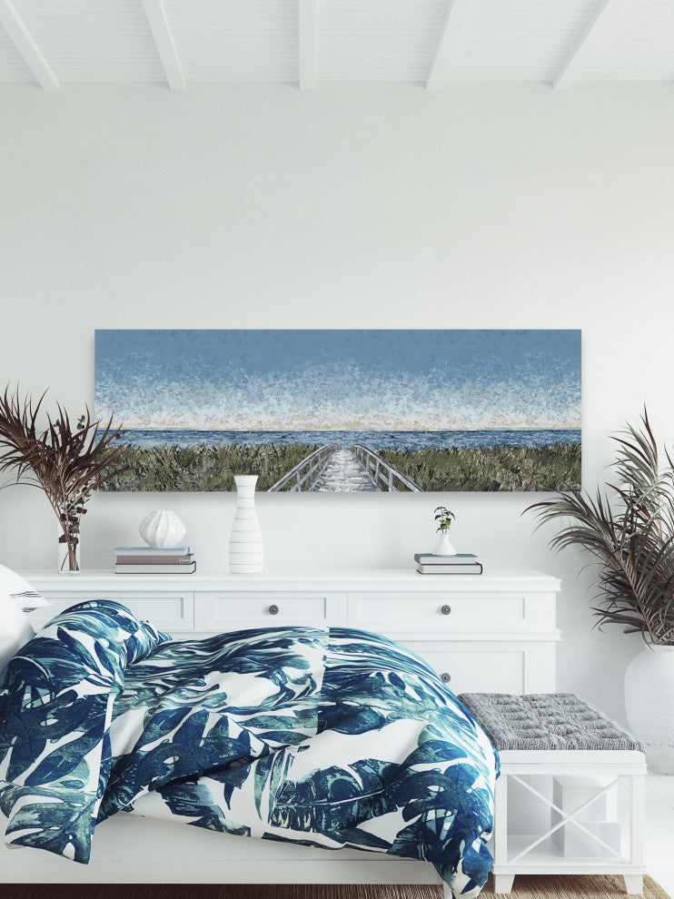"Vacation Mode" Painting Print on Wrapped Canvas, 15x5