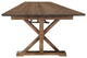 HERCULES 7' x 40" Rectangular Solid Pine Farm Table with X Legs, Antique Rustic