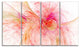 Pink Fractal Abstract Illustration, Abstract Canvas Art Print, 48"x28", 4 Panels