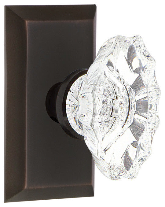 Studio Plate Passage Chateau Door Knob, Timeless Bronze